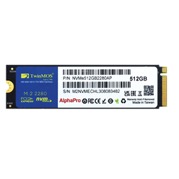 TWINMOS 512 GB NVME SSD 3600/3250 (NVMe512GB2280AP)